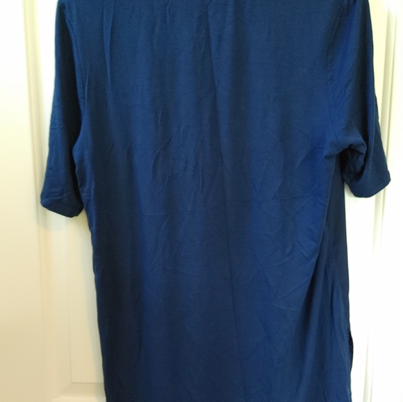 #34 Chico's Navy Blue Floral Tunic ~ size S~M - Picture 7 of 8